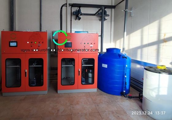 300 G / H Sodium Hypochlorite Generation System Electrolysis Form Brine Salt Solution