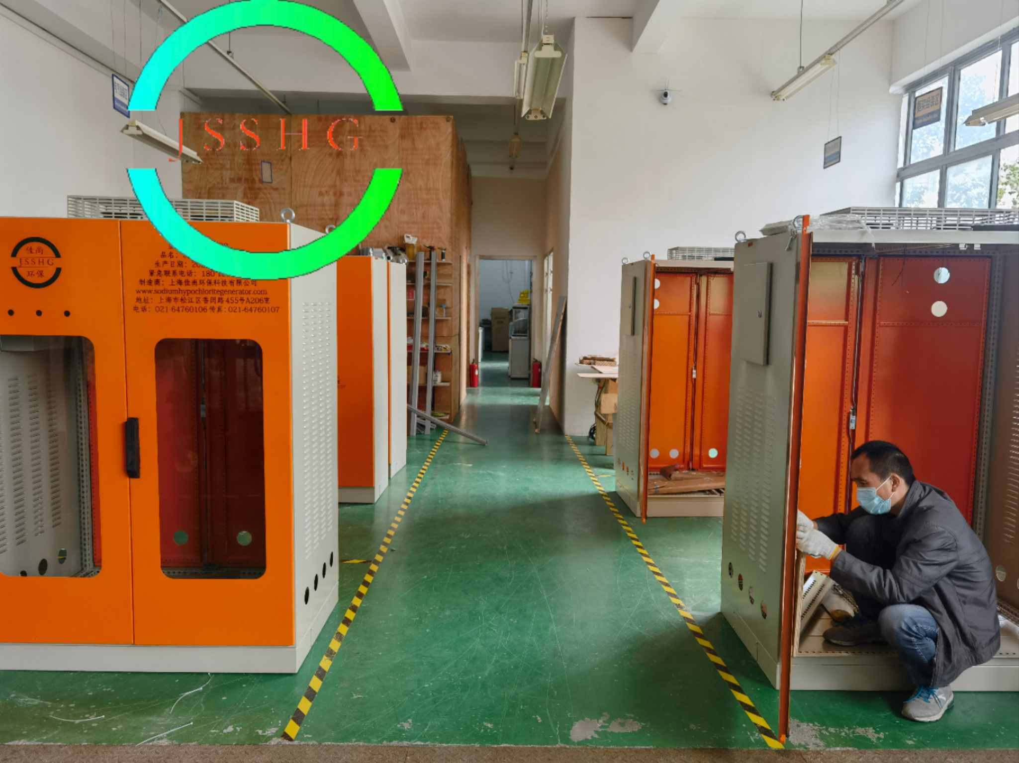 Large Split Type Industrial Electrolysis Of Brine 0.8 %  NaCIO System 30 kg / h